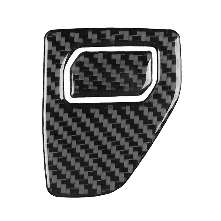 Carbon fiber passenger glove box switch panel sticker with chrome surround