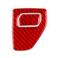 Red carbon fiber passenger glove box switch panel sticker with chrome surround