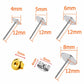 400 PCS/Box Earring Posts and Backs Kit 200 Pcs 4-Size Flat Pad Earring Studs 4-8mm & 200 Pcs Butterfly Backs
