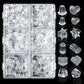 Assorted clear silicone earring backs with star, heart, and disc shapes
