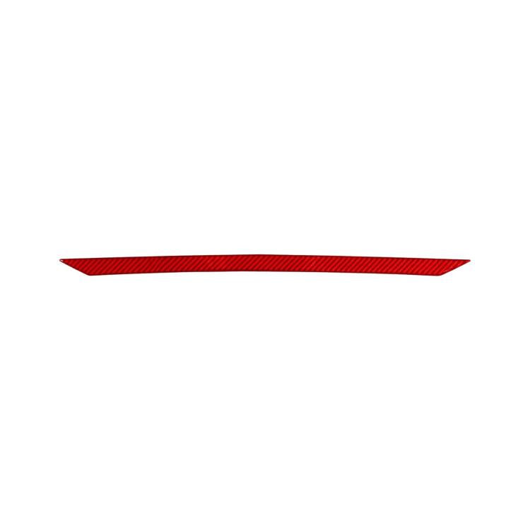 Trunk decorative car sticker strip, red carbon-fiber weave design