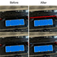 Before-and-after view: trunk decorative car sticker strip added to rear panel