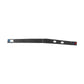 Decorative under-dashboard car sticker strip, carbon fiber black with blue accent and cutouts