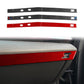 Installed under-dashboard decorative sticker strip in red and carbon fiber black