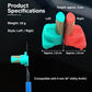 Car tint film-cutting guide tool, teal and red holders with measurement scale