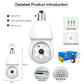 E27 Bulb Socket Waterproof Security Camera Night Vision HD Wifi Surveillance Cam, Waterproof Security Camera