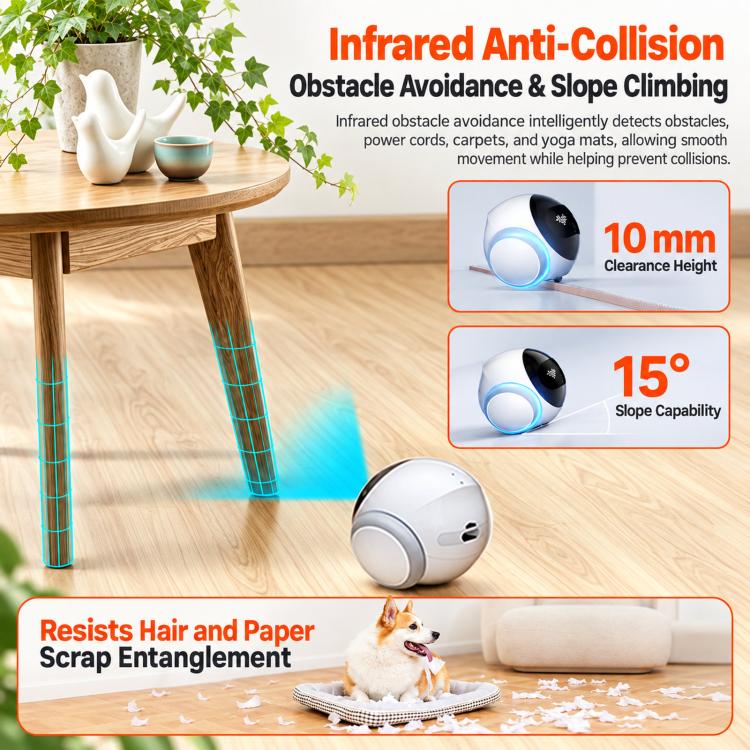 Pets Smart AI Robot Companion Camera With Remote Control, Auto Recharge & Night Vision
