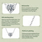 Sterling silver heart-shaped moissanite necklace with chain and heart pendant details