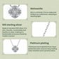 S925 Sterling Silver Lucky Four-Leaf Clover Moissanite Necklace, MSN081
