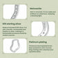 Minimalist S925 Sterling Silver Wave White Gold Plated Moissanite Ring