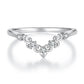 S925 Sterling Silver V-Shaped Fleur-de-Lis Moissanite Ring, 6 US Size, 7 US Size, 8 US Size