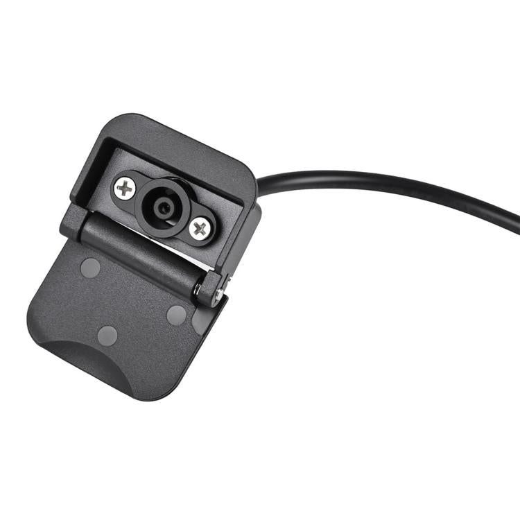 Black charging port mount with screws, cable connector and yellow plug