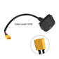 Charging port kit with black cover, yellow plug, and 12 cm cable length