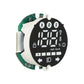 Electric scooter dashboard circuit board with digital speed display and white mounting frame