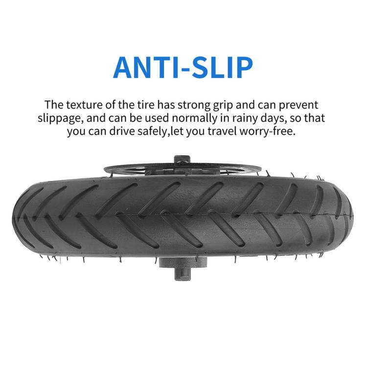 Pneumatic scooter rear wheel tire tread with sidewall grooves and hub mount