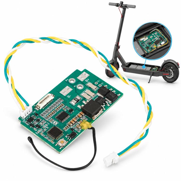 Electric scooter BMS protection board with multicolor wire harness