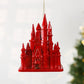 3D Electroplated Castle Christmas Tree Ornaments Acrylic Fairytale Building Hanging Decor
