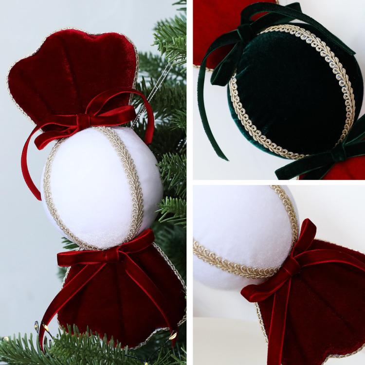 Velvet Candy Christmas Tree Ornament DIY Holiday Decor