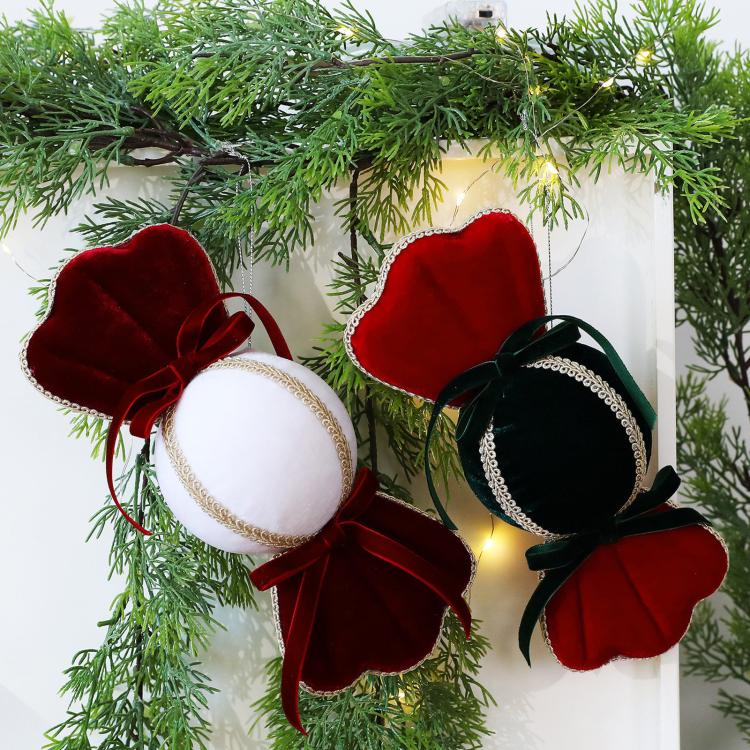 Velvet Candy Christmas Tree Ornament DIY Holiday Decor