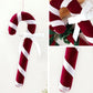 Velvet Candy Cane Christmas Tree Ornament