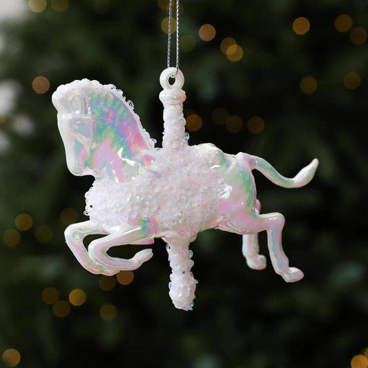 Painted Rocking Horse Christmas Tree Hanging DIY Ornament