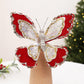 Glitter Butterfly Christmas Tree Ornaments Double-Layer Sequin Fabric Decoration