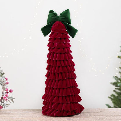 Layered Pleated Christmas Tree Ornament DIY Christmas Decor