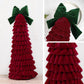 Layered Pleated Christmas Tree Ornament DIY Christmas Decor