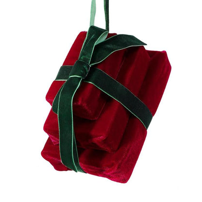 DIY Velvet Bow Gift Box Christmas Hanging Ornament