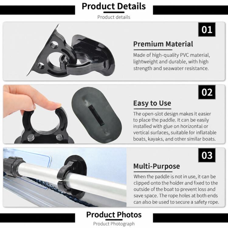 Inflatable Boat/Raft Open-Style Oar Lock and Safety Line Anchor, RB-E09