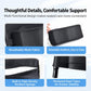 Breathable dark mesh wheelchair headrest with thick steel tubes and cushioned support