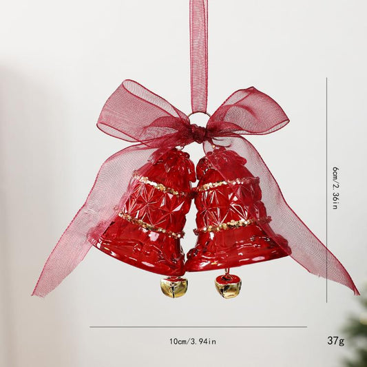 Burgundy Clear Acrylic Christmas Tree Ornament Wine Red & Gold Glitter Hanging Pendant, Double Bells, 3D Star, Letter Sign, Wreath, Painted Snowflake, 3D Deer, 3D Butterfly, Christmas Tree, Hollow Bow, Crown, Candy, 16cm Teardrop, 25cm Teardrop