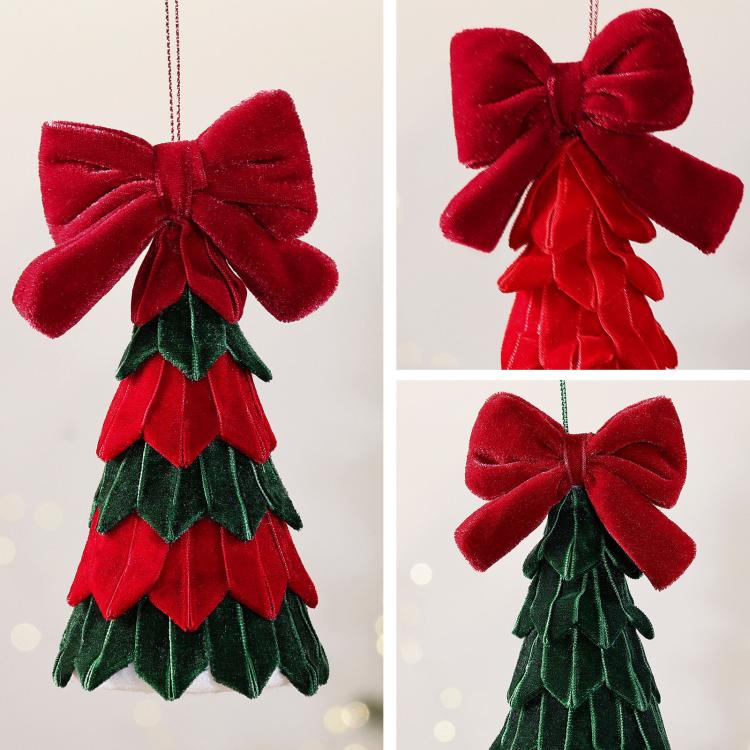 Bow Tabletop Christmas Tree Ornament DIY Christmas Decorations Festive Decor Items
