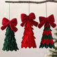 Bow Tabletop Christmas Tree Ornament DIY Christmas Decorations Festive Decor Items