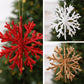 3D 4.72 Inch Glitter Snowflake Christmas Ornament Shatterproof Hanging Tree Decoration