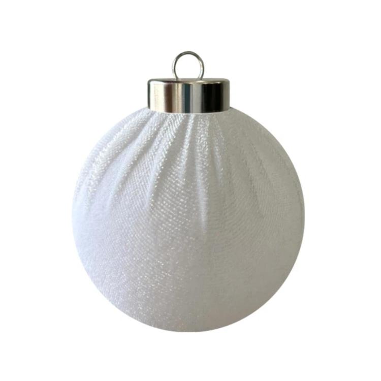 Fabric-Covered Ball Christmas Ornaments Decorations, 6cm, 8cm