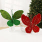 Hand-Painted Velvet Butterfly Christmas Tree Ornament Christmas Decoration Prop