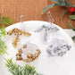 Acrylic Hand-Painted Rose Clear PC Christmas Tree Ornament DIY Christmas Decoration