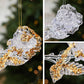 Acrylic Hand-Painted Rose Clear PC Christmas Tree Ornament DIY Christmas Decoration