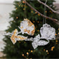 Acrylic Hand-Painted Rose Clear PC Christmas Tree Ornament DIY Christmas Decoration