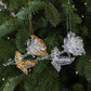 Acrylic Hand-Painted Rose Clear PC Christmas Tree Ornament DIY Christmas Decoration