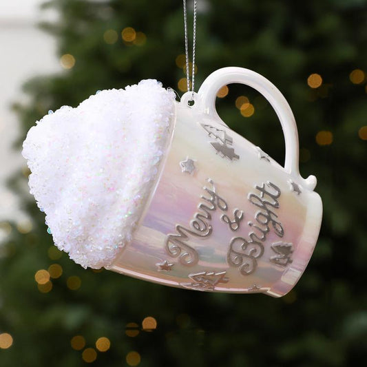 Cream Cup-Shaped Christmas Ornaments DIY Christmas Tree Decorations Festive Decor Props