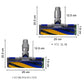 Dyson brush head size: 25cm width, 20.5cm and 12.5cm heights (V7/V12 models)