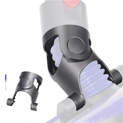 Fluffy vacuum head swivel neck joint connector, dark gray, with circular pivot