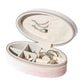Oval Velvet Jewelry Organizer Box Portable Small Travel Mini Case
