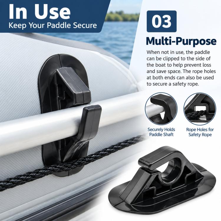 Inflatable Boat Paddle Holder Kayak Safety Tether Clip, RB-E05