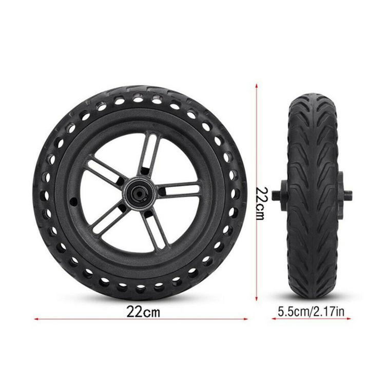 For Xiaomi M365 External Honeycomb Solid Tire Rear Drive Wheel Hub With 110mm Brake Disc, External Honeycomb Solid Tire With 110mm Brake Disc