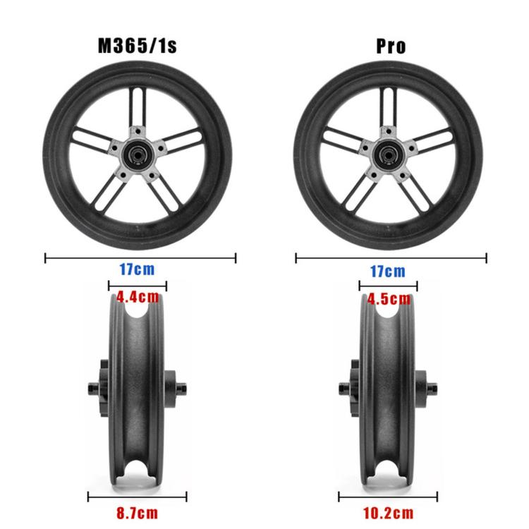 Black rear wheel profile with hub and spoke layout