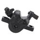 Black disc brake caliper with mounting bracket and adjustment knob