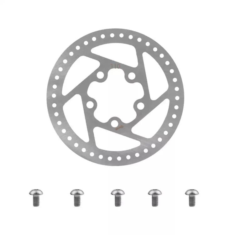 110mm perforated disc brake rotor with mounting screws